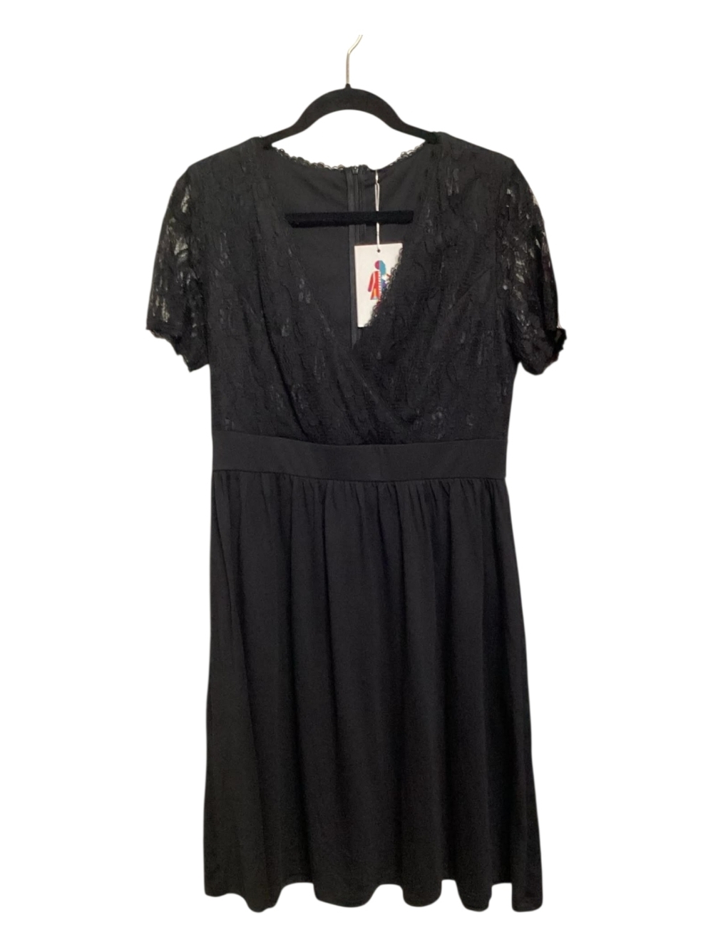 Women's Black Lace V-Neck Dress